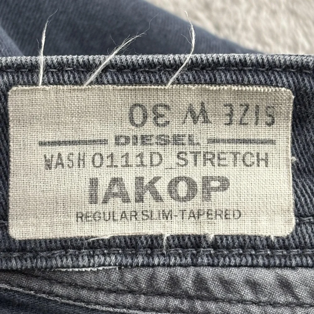 Diesel IAKOP Jeans Mens 30x32 Blue Regular Slim Tapered Stretch‎ Grunge